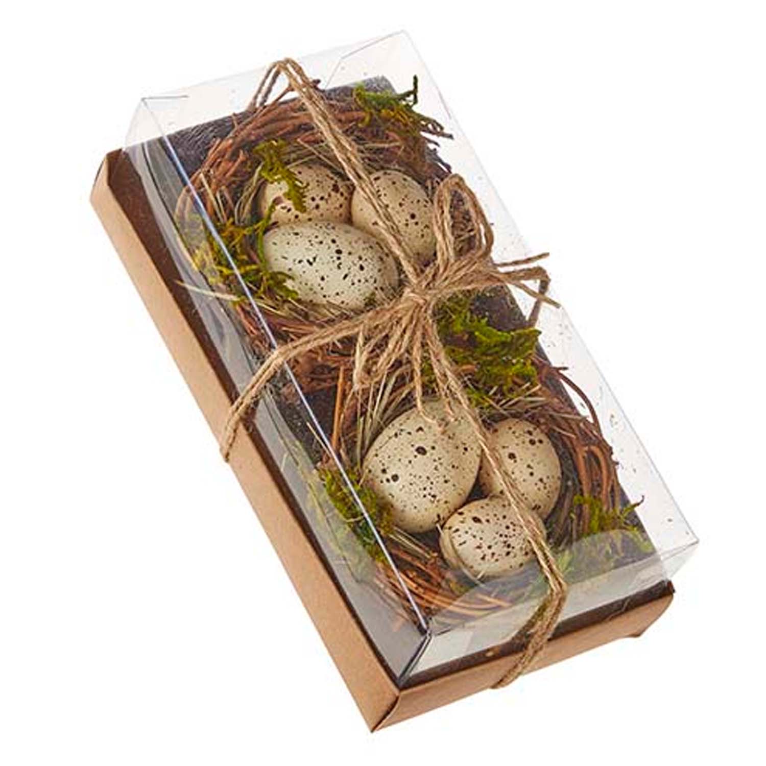 CANVAS Countryside Christmas Bird Nest with Robin Eggs Ornament, 4-in