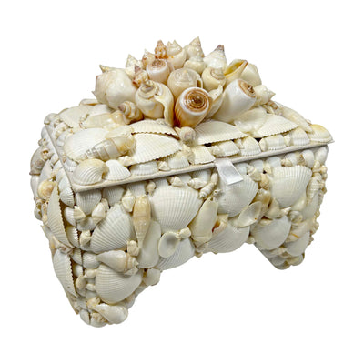 White Shells Box - 9"x6"x7.5"