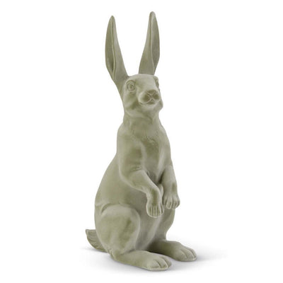 Green Velvet Standing Bunny - 17"