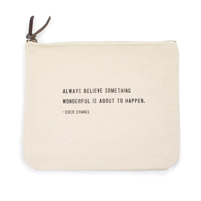 Always Believe Canvas Pouch