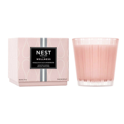 Nest Wellness Himalayan Salt & Rose 3-Wick Candle