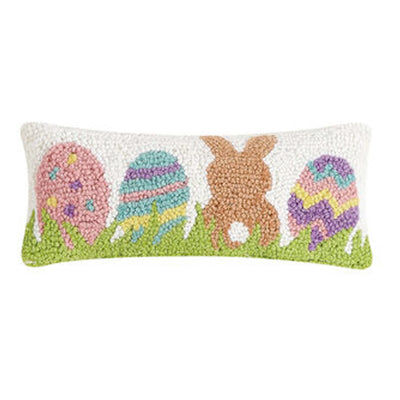 Bunny with Eggs Hook Pillow - 5" x 12"