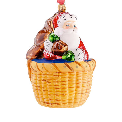 Santa In Nantucket Basket