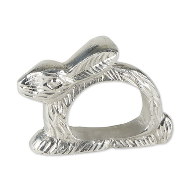 Silver Rabbit Napkin Ring