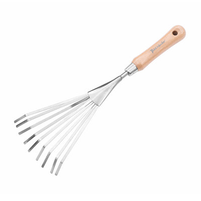 Stainless Steel Hand Rake with Bamboo Handle