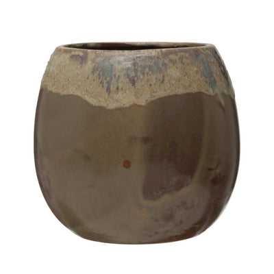 Stoneware Planter, Reactive Glaze - 5"