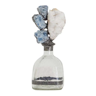 Blue Calcite Geode Bottle - 14" Tall