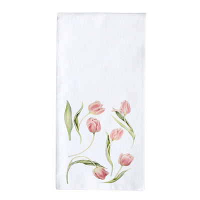 Pink Tulips Kitchen Towel - 30"x30"