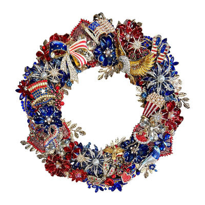 United We Stand Jeweled Wreath - 9"