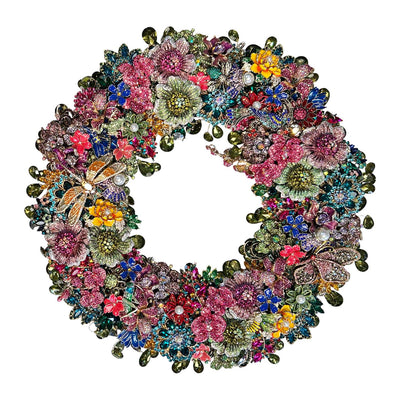 Spring Time Jeweled Wreath - 16"