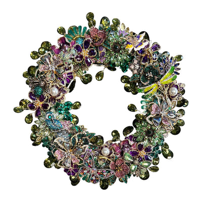 Peaceful Garden Jeweled Wreath - 9"