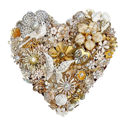 Cherished Love Jeweled Heart - 6" Tall