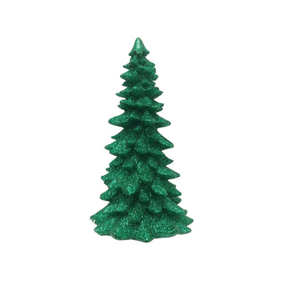 Green Glitter Tree - 9" Tall