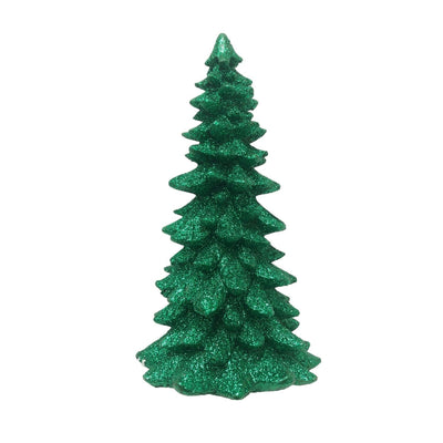 Green Glitter Tree - 12" Tall