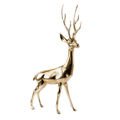 Gold Brass Deer - 20" Tall