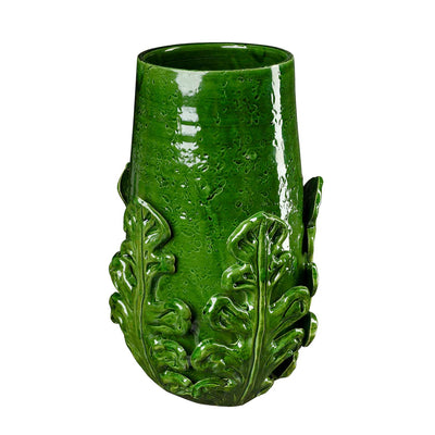 Green Acanthus Vase - 16" Tall