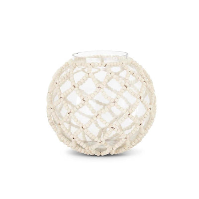 Glass Bead Net Candle Holder - Small