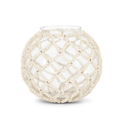 Glass Bead Net Candle Holder - Medium