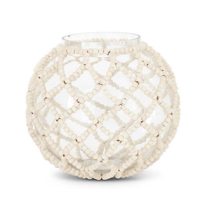 Glass Bead Net Candle Holder - Large