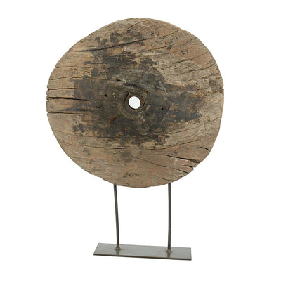 Wooden Wheel Sculpture