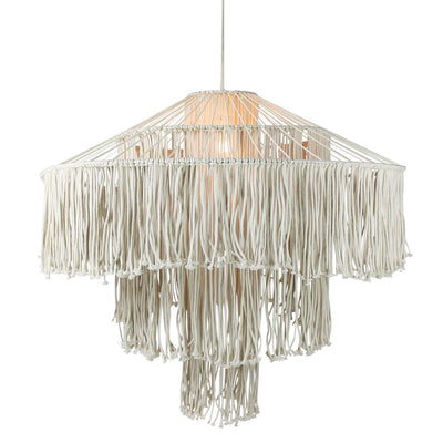 Macrame Fringe Pendant Light