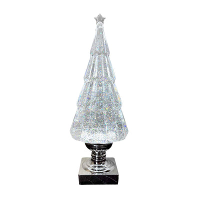 Silver Shimmering Tree - 14" Tall