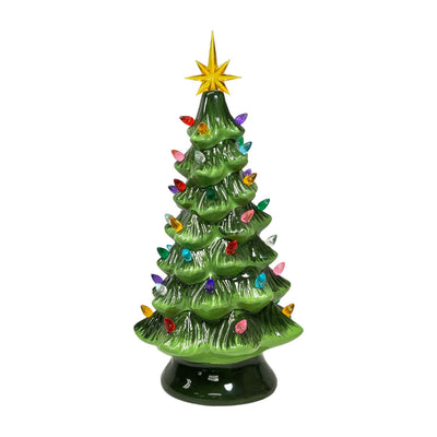 Green Multi Lights LED Christmas Tree - 13" Tall