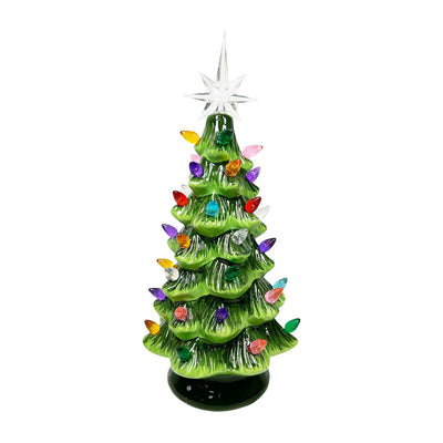 Christmas Tree with Multi LED Lights - 10" Tall