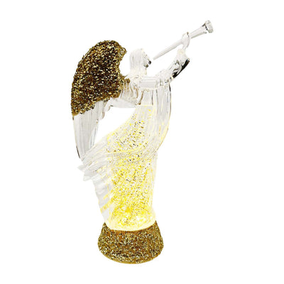 Golden Angel Water Lantern with LED Light - 11" Tall