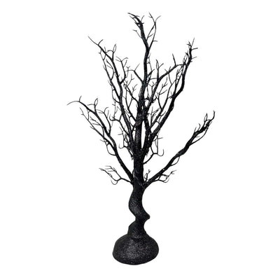 Black Purple Spooky Tree with LED Light - 24" Tall