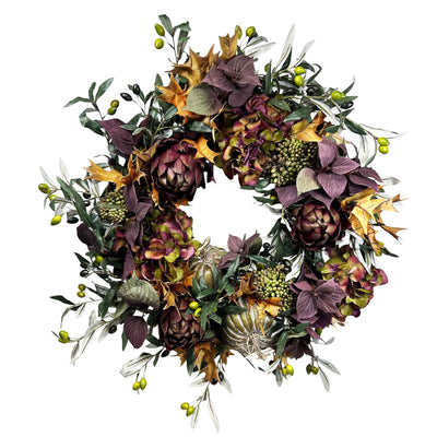 Fall Plum Coleus Olive Wreath - 26''