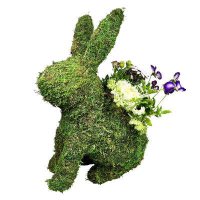 Mossy Easter Bunny with Flowers