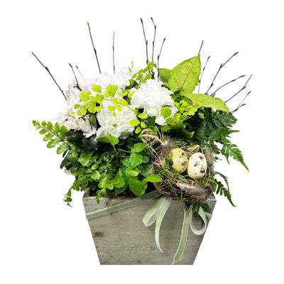 Medium White Azalea Easter Box