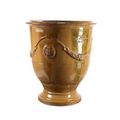 Traditional French Glazed Anduze Flame Vase