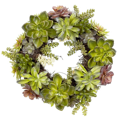 Succulent Wreath 18"